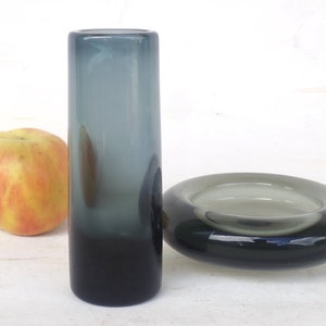 Holmegaard Glass Vase Bowl Per Lütken Per Lutken Mid Century Design Europe Scandinavia Smoked Glass
