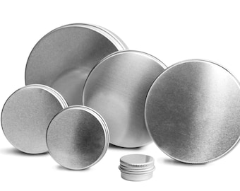10ml / 10g Round Aluminium Metal Tins with Screw on Lids