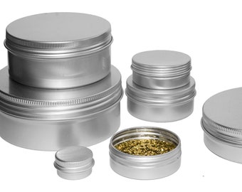 30ml / 30g Round Aluminium Metal Tins with Screw on Lids