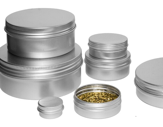 30ml / 30g Round Aluminium Metal Tins with Screw on Lids