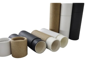 Black Cardboard Lip Balm Tubes Plastic Free Eco Biodegradable
