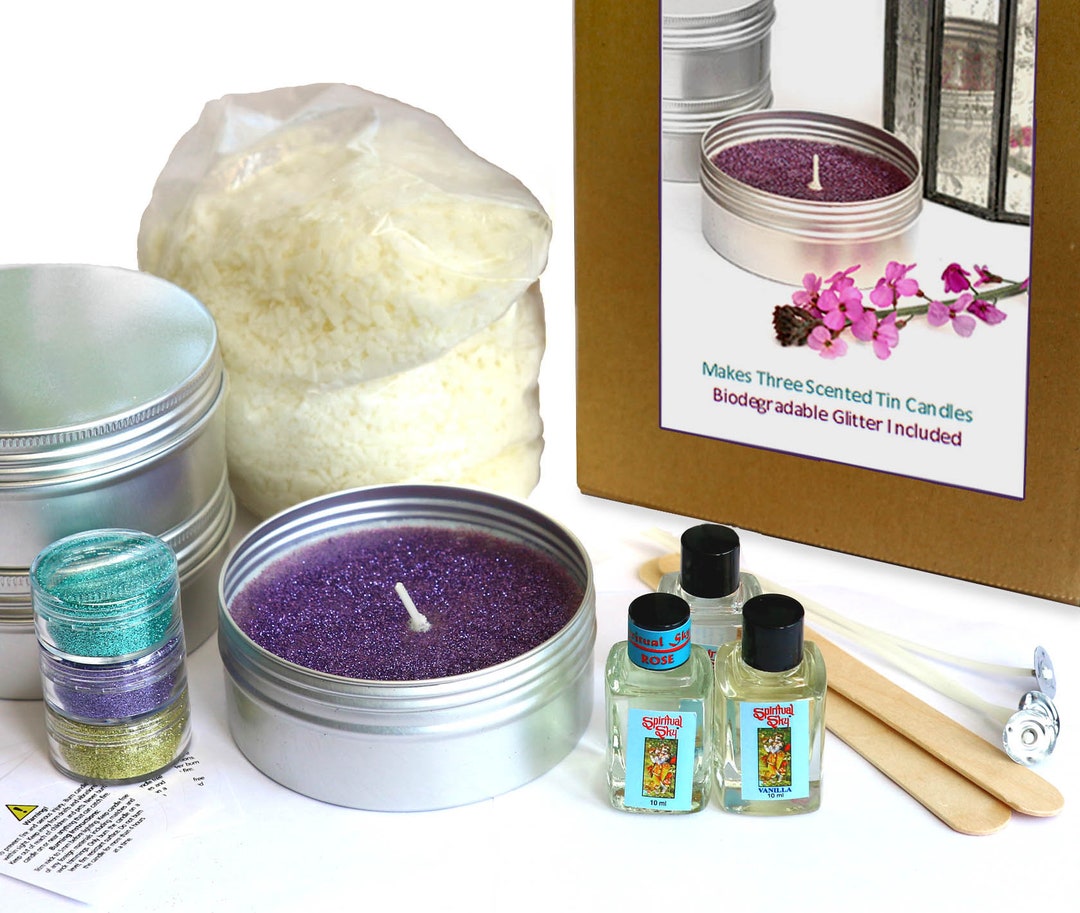 Candle Making Kit With Biodegradable Glitter Etsy