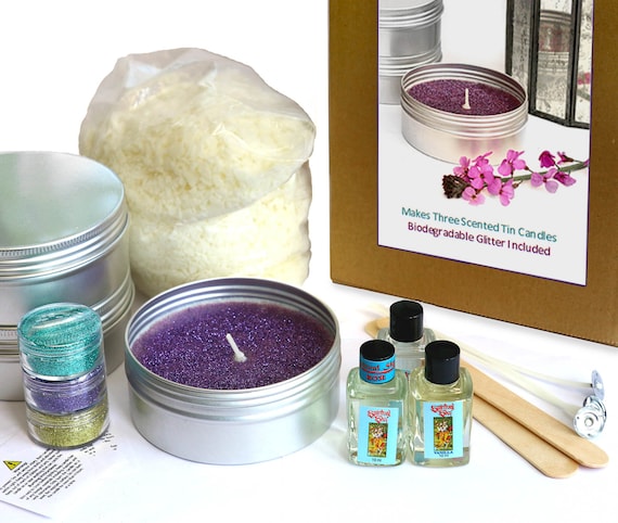 Candle Making kit with Biodegradable Glitter