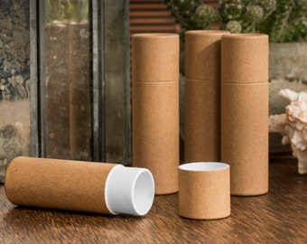 Cardboard Lip Balm Tubes Plastic Free Eco Biodegradable