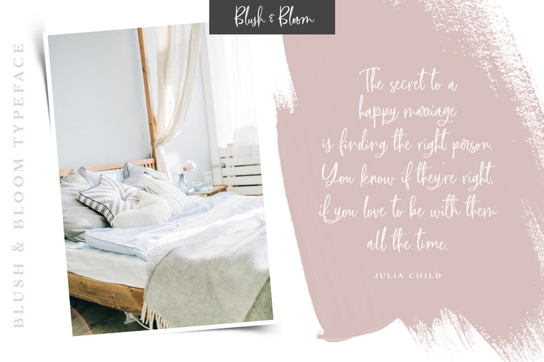 Blush Bloom Signature Type Font Handwritten Fonts Craft Etsy