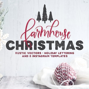 Rustikale Weihnachtsgrüße: Rustikale Weihnachtsgrüße (Instant Download)