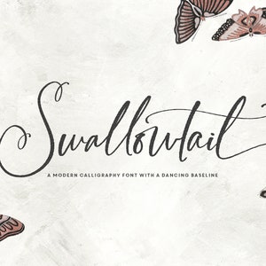 Swallowtail Script Font: Modern Calligraphy with Ligatures