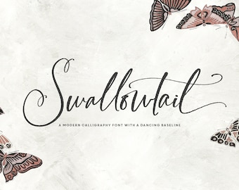 Police Swallowtail Script : calligraphie moderne avec ligatures
