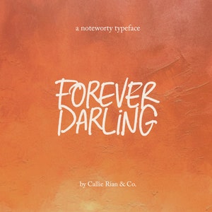 Forever Darling Handschrift Schrift | Schriftart, serifenlose Schrift, Handschriftschrift, handgemacht, Branding, Logoschrift, sofortiger Download