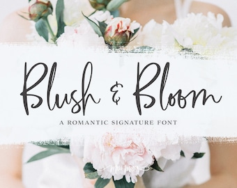 Blush & Bloom Script Font: Elegant Handwritten Typeface (Instant Download)