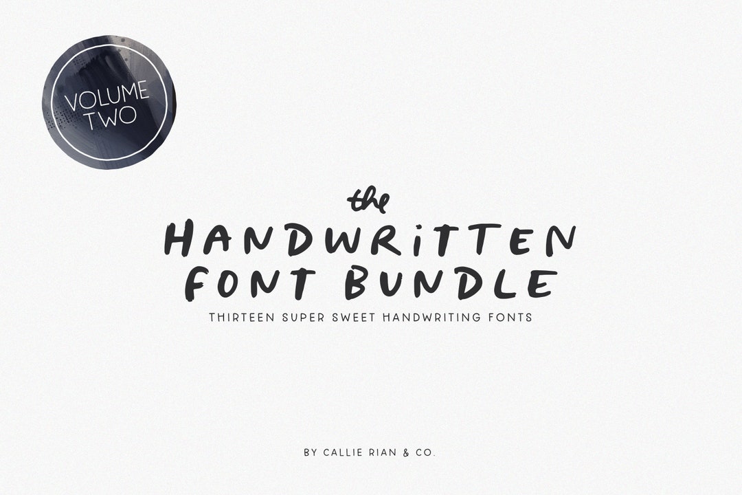 Handwritten Font Bundle Vol. 2 | Fonts, Handwriting Fonts, Quote Fonts ...