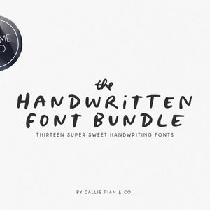 Handwritten Font Bundle Vol. 2 | Fonts, handwriting fonts, quote fonts, cricut fonts, procreate fonts, canva fonts, craft fonts, silhouette