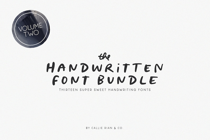 Handwritten Font Bundle Vol. 2 | Fonts, Handwriting Fonts, Quote Fonts ...
