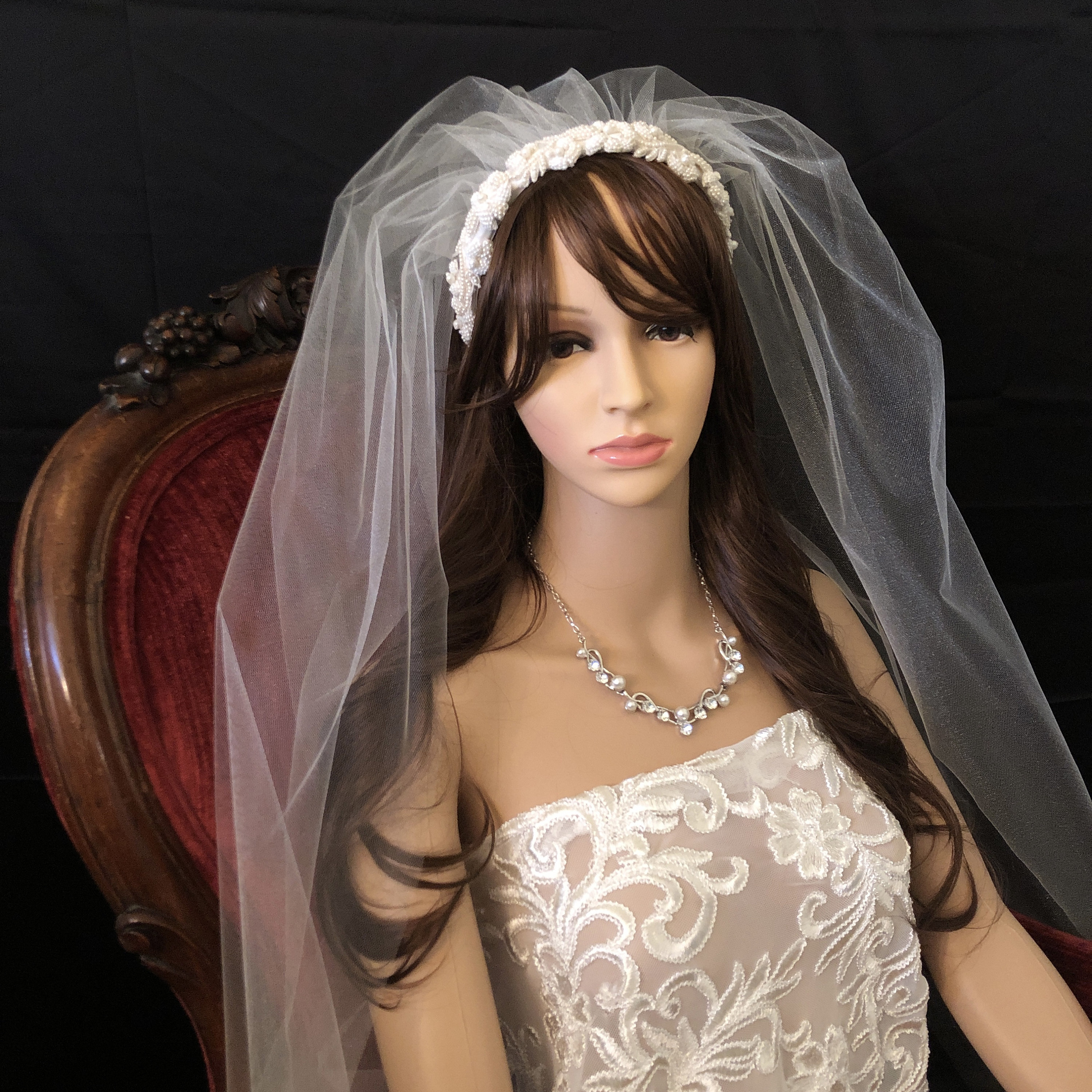 Ivory Bridal Veil endless Love Etsy