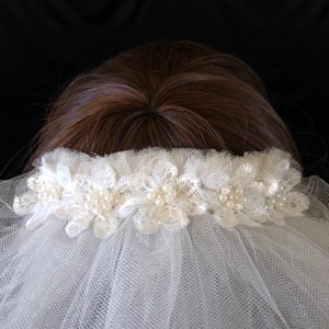 Ivory Veil with Blusher &quot;Lasting Love&quot;