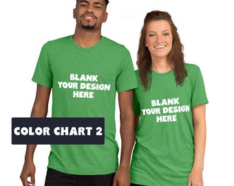 Bella Canvas 3413 Xs 3xl Tri Blend Color Chart 1 Unisex Etsy
