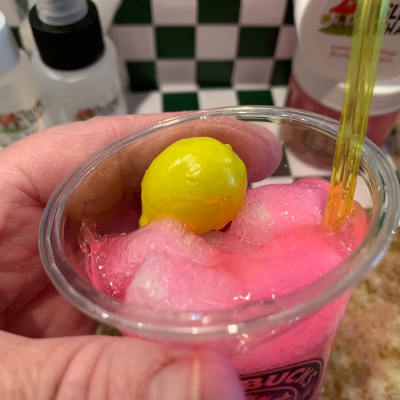 Refreshening Pink Lemonade with Jelly Cubes Miniature Lemon Etsy