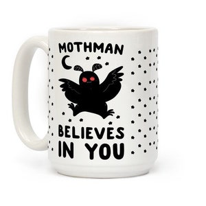 Mothman cree en ti Taza críptica