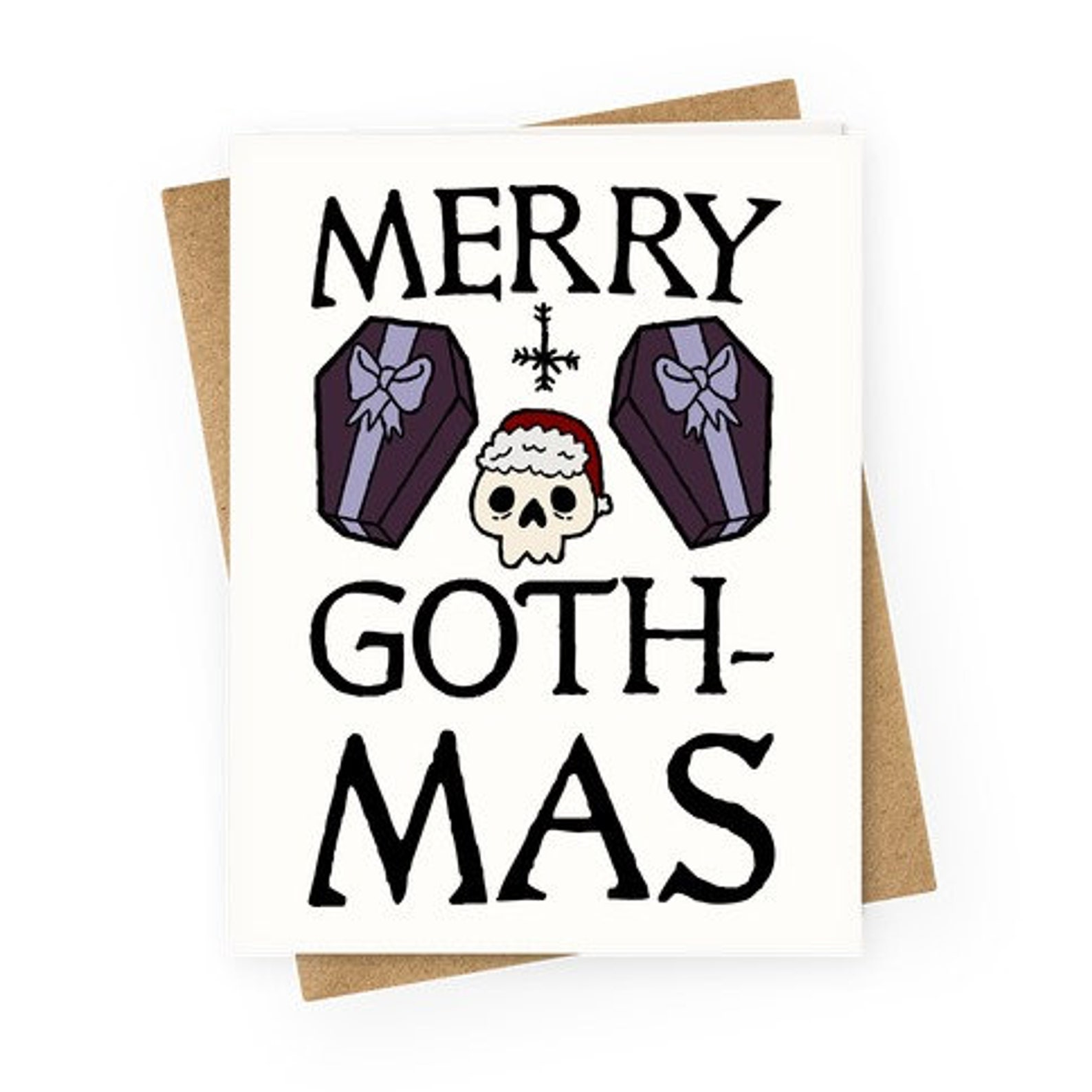 Merry gothmas greeting card  etsy