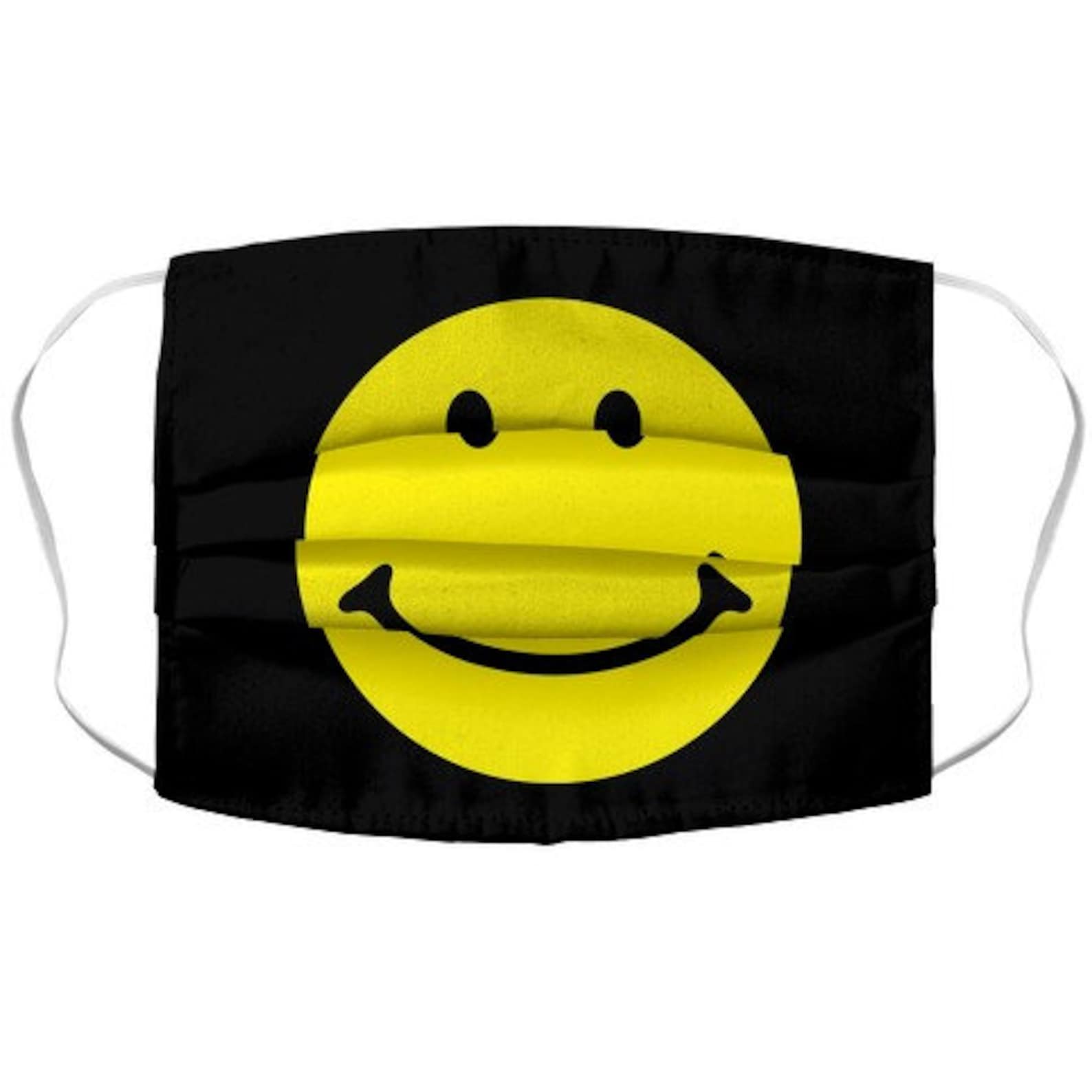 Smiley Face Face Mask Cover - Etsy