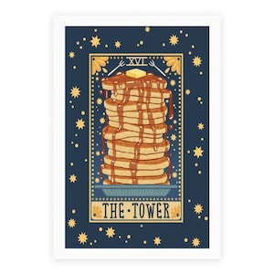 Tarot Card Tower of Pancakes Poster