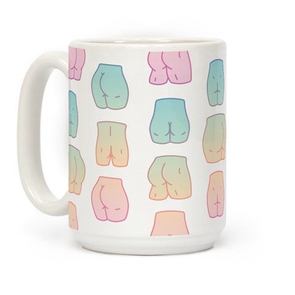 Kawaii Pastel Butt Pattern Mug