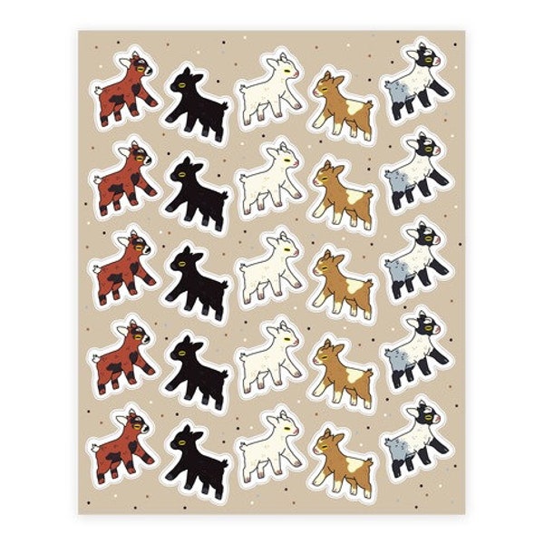 Baby Goats On Baby Goats Pattern Sticker