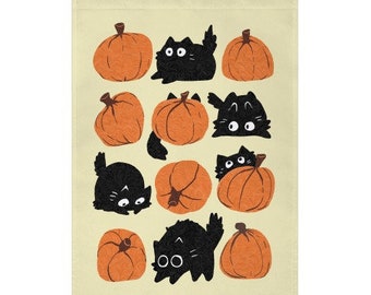 Pumpkin Cats Garden Flag