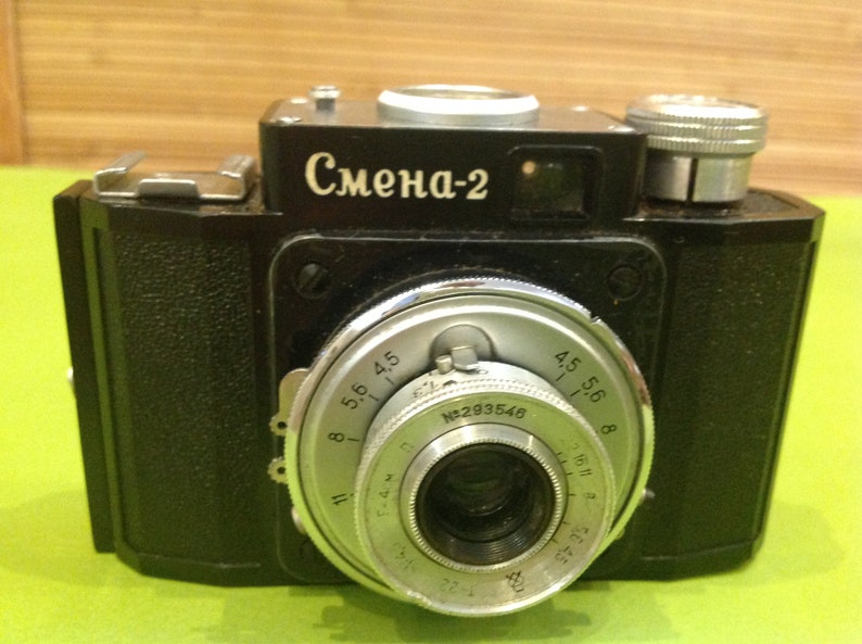 Lens T-43Retro CameraOriginal Leather CaseTested Working SMENA-2 USSR Soviet Russian Vintage 35 mm Film Compact Camera Lens T-22