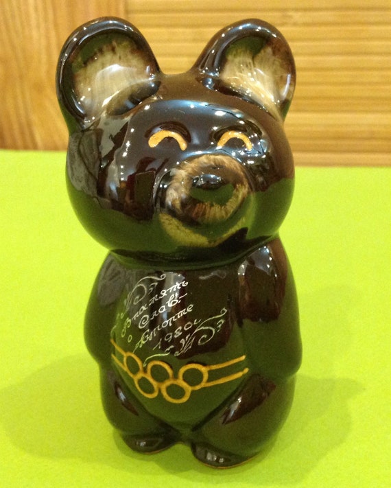 Vintage Soviet  Figurine Olympic Bear Misha the mascot of the Moscow Olympic Games in 1980