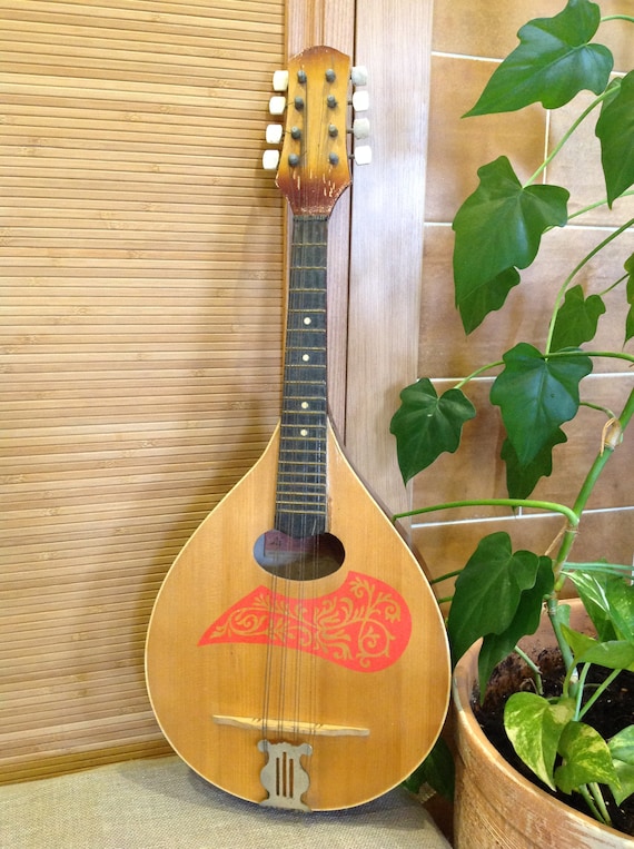 Vintage 1982 8string Mandolin Wooden Russian Made in USSR Etsy