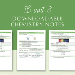 Chemistry SL International Baccalaureate Unit 8 Notes