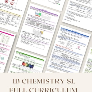 Chemistry SL International Baccalaureate Full Syllabus Notes