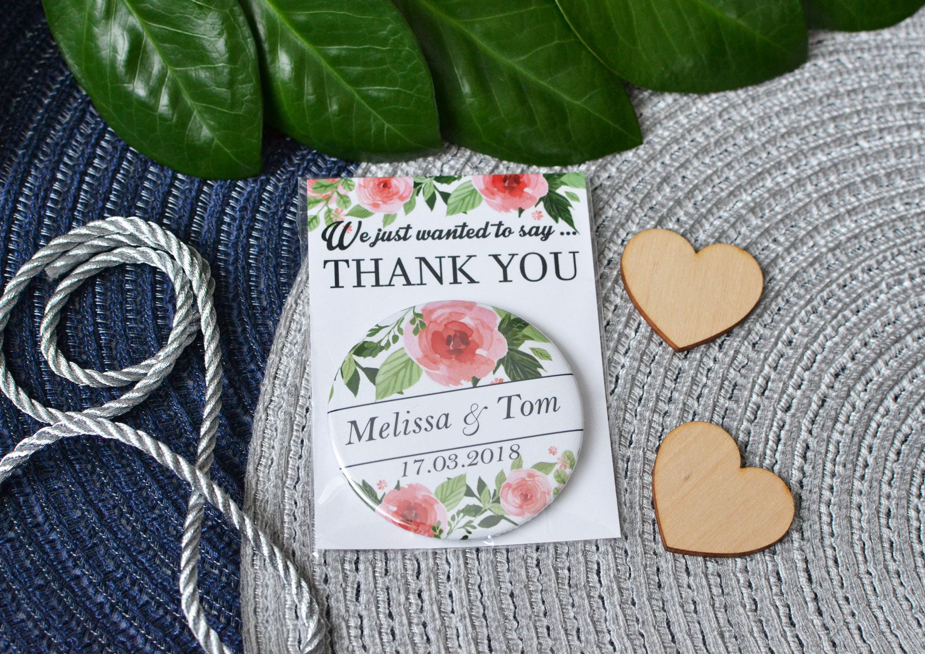 Wedding Thank you gift Personalized Floral wedding Etsy