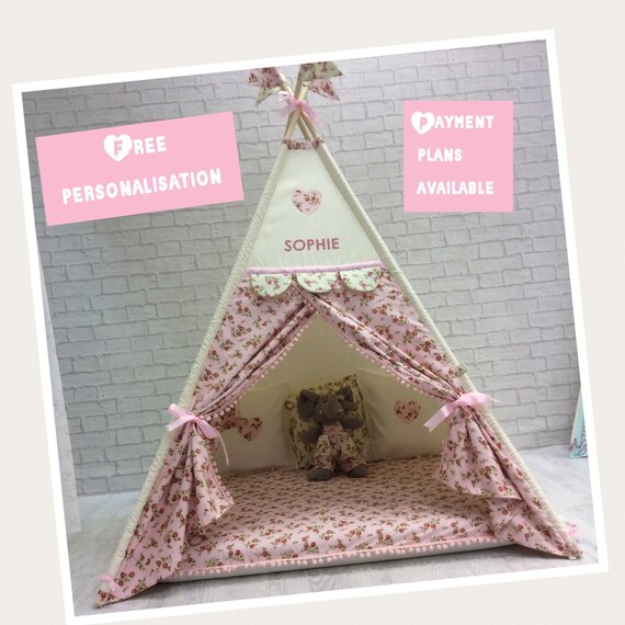 childrens pink teepee