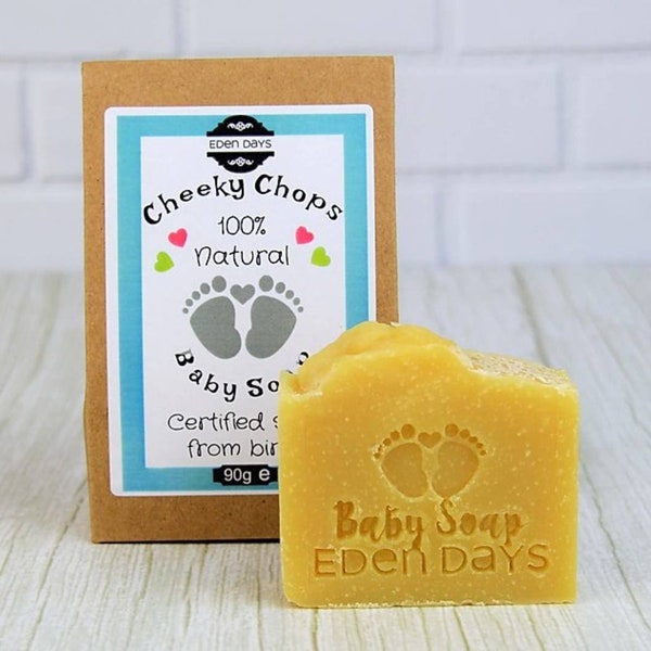 Baby Soap and Sensitive Skin 100% Natural Soap - Vegan - Organic - Certified safe to use from birth new-born