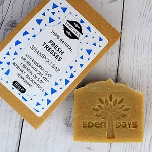 Natural Shampoo Bar: Rosemary, Eucalyptus, Peppermint & Sea Kelp - Vegan