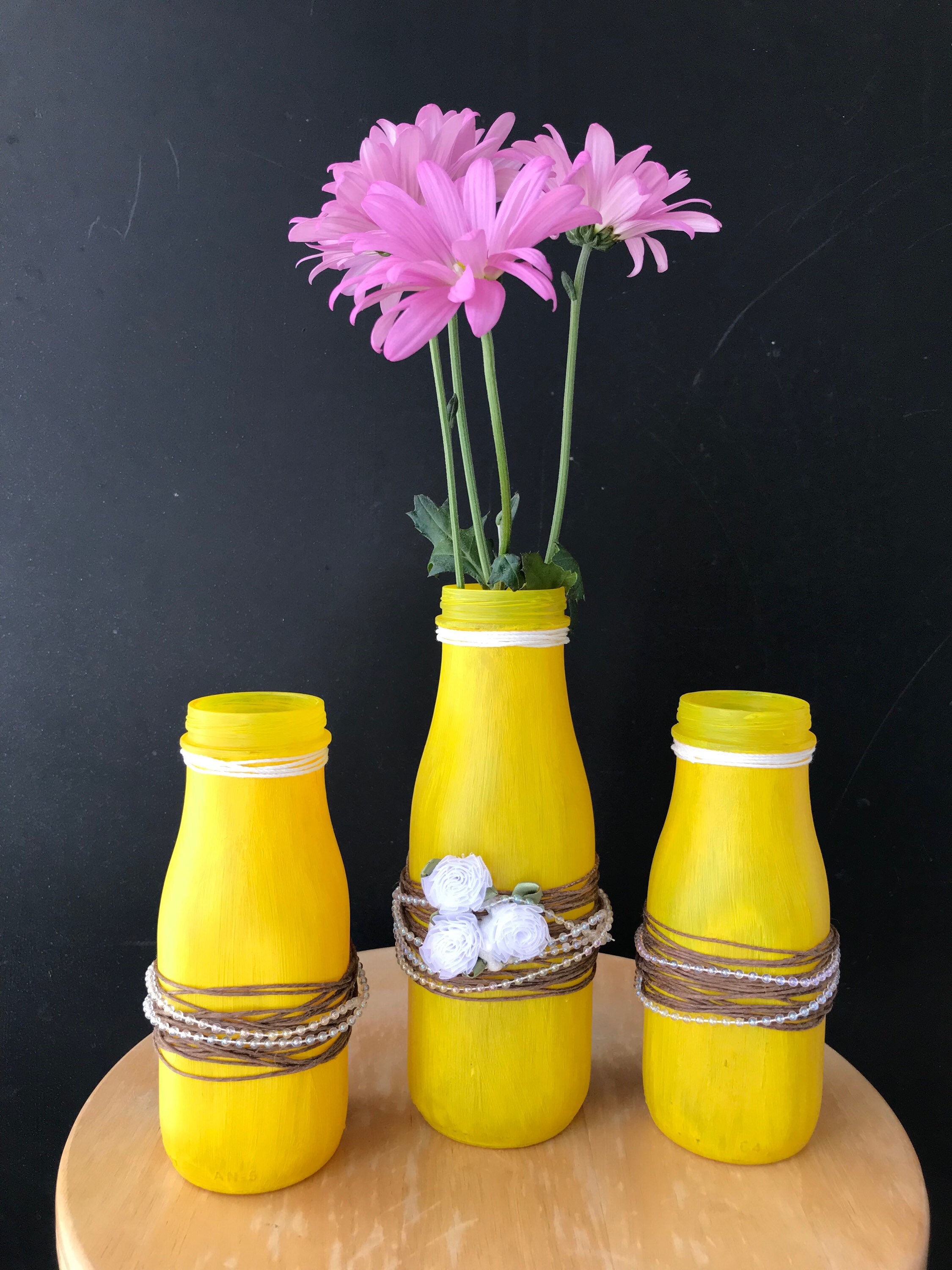 Home Decor Bottles Handpainted Etsy UK