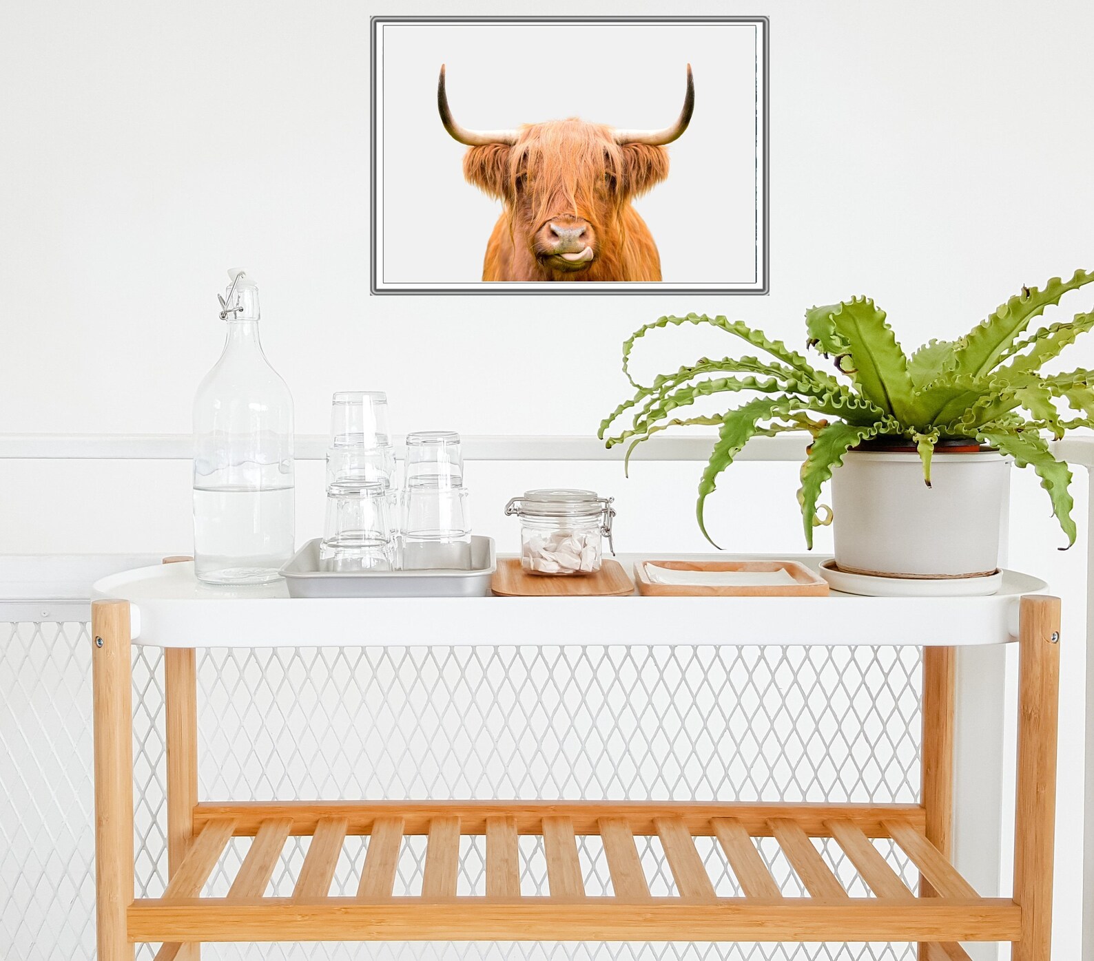 Burnt Orange Highland Cow Print Digital Download. Farmhouse Etsy