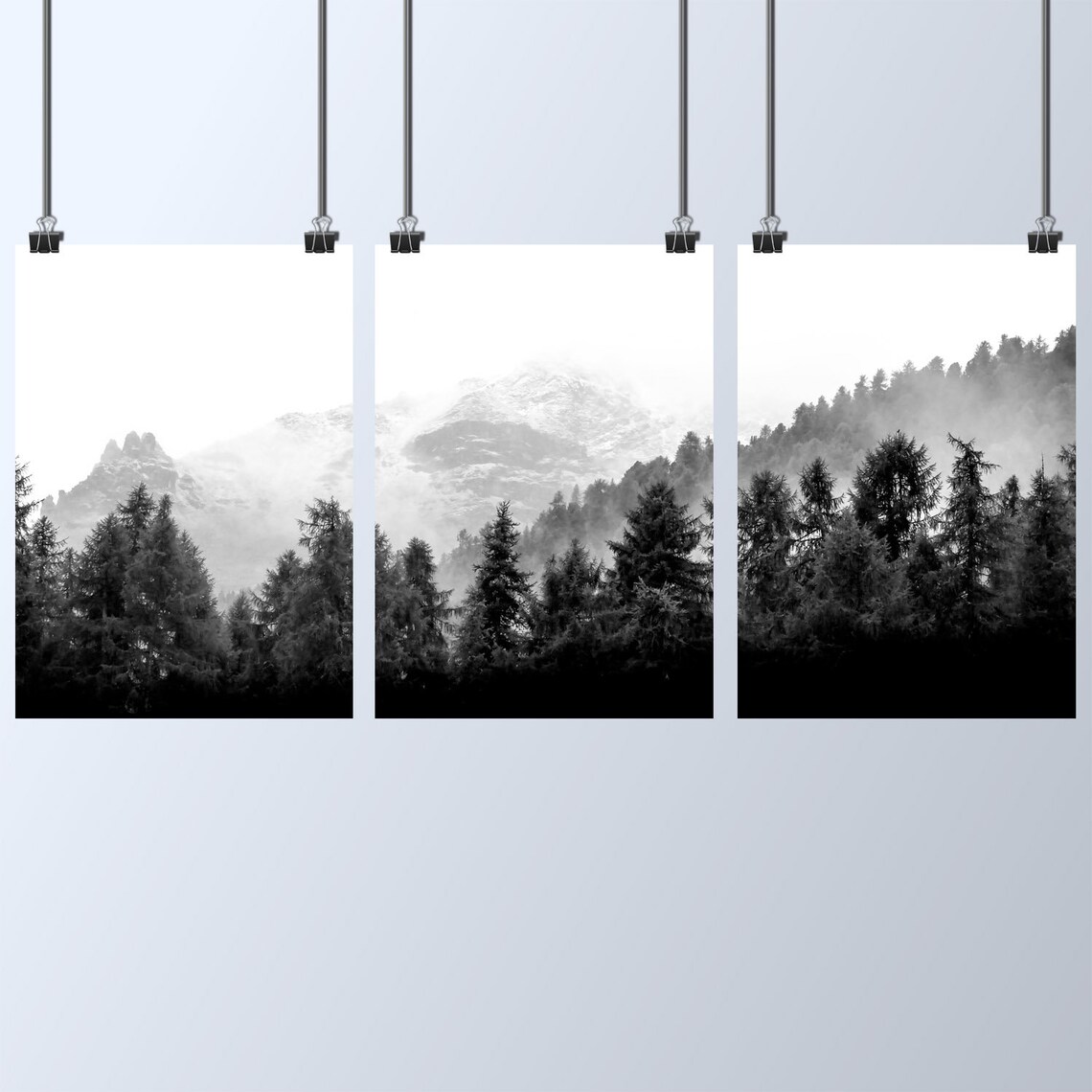 Set of 3 Prints Landscape Art Digital Download Poster 3 Piece Etsy