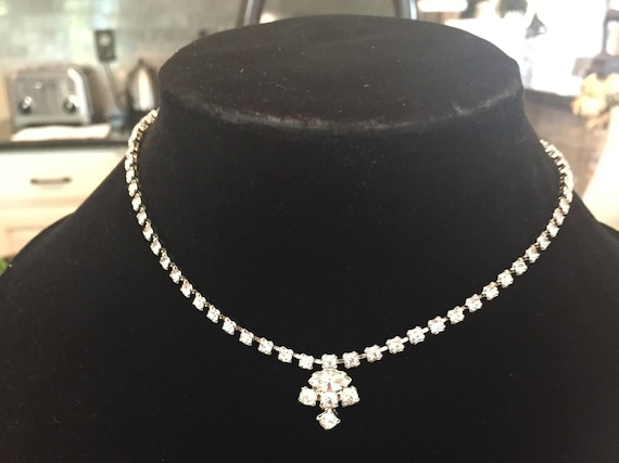 Mid Century Rhinestone Necklace