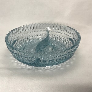Fostoria Aristocrat Bleu Clair Divisé Plat de Relish