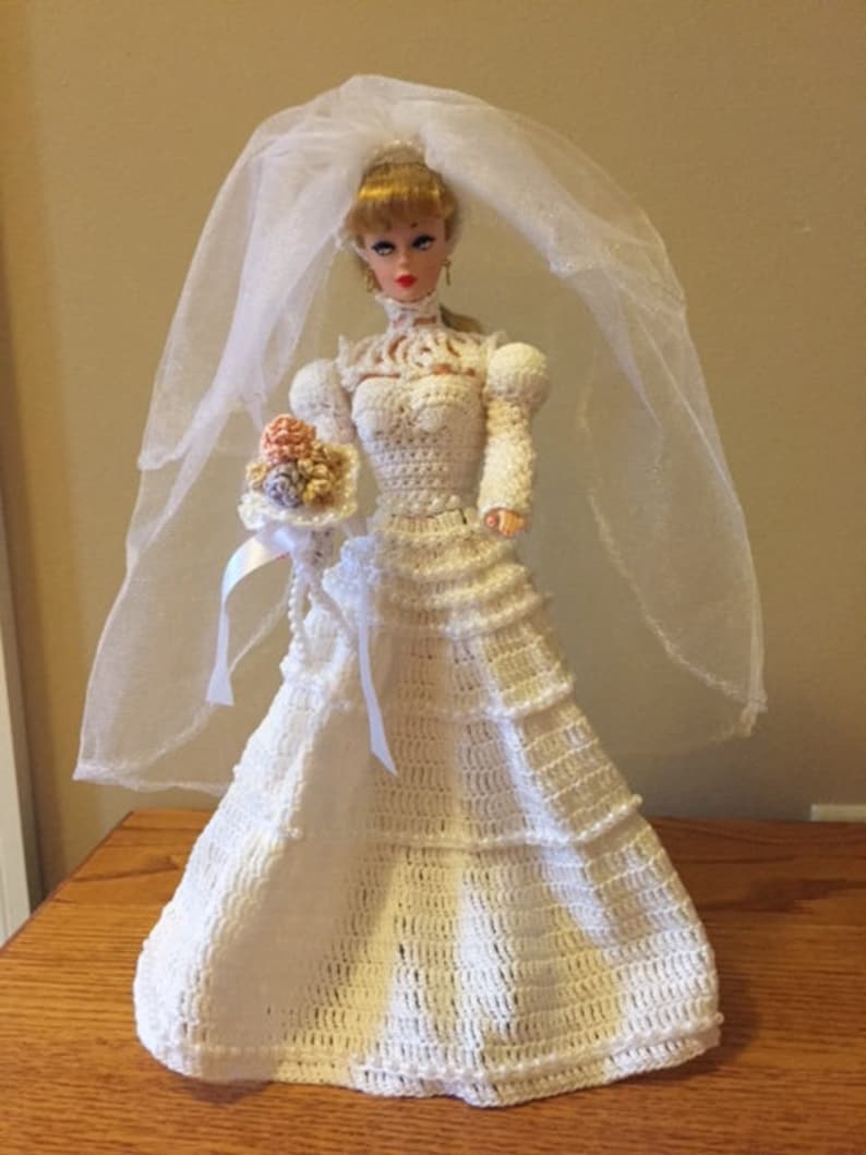 Crochet barbie wedding dress Clearance