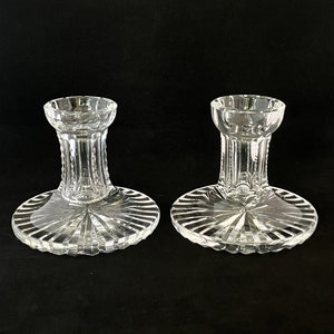 Pair of Waterford Crystal 4 inch Single Light Candle Holders