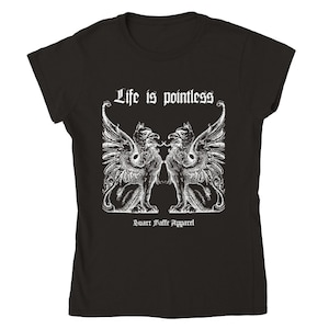 Life Is Pointless - Klassiek T-shirt met ronde hals dames | Gildan 64000L