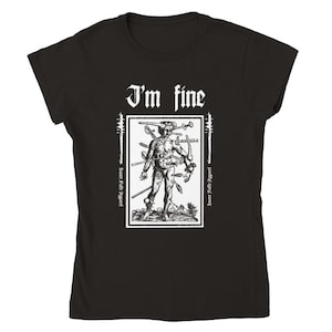 I&#39;m Fine - Klassiek T-shirt met ronde hals voor dames | Gildan 64000L
