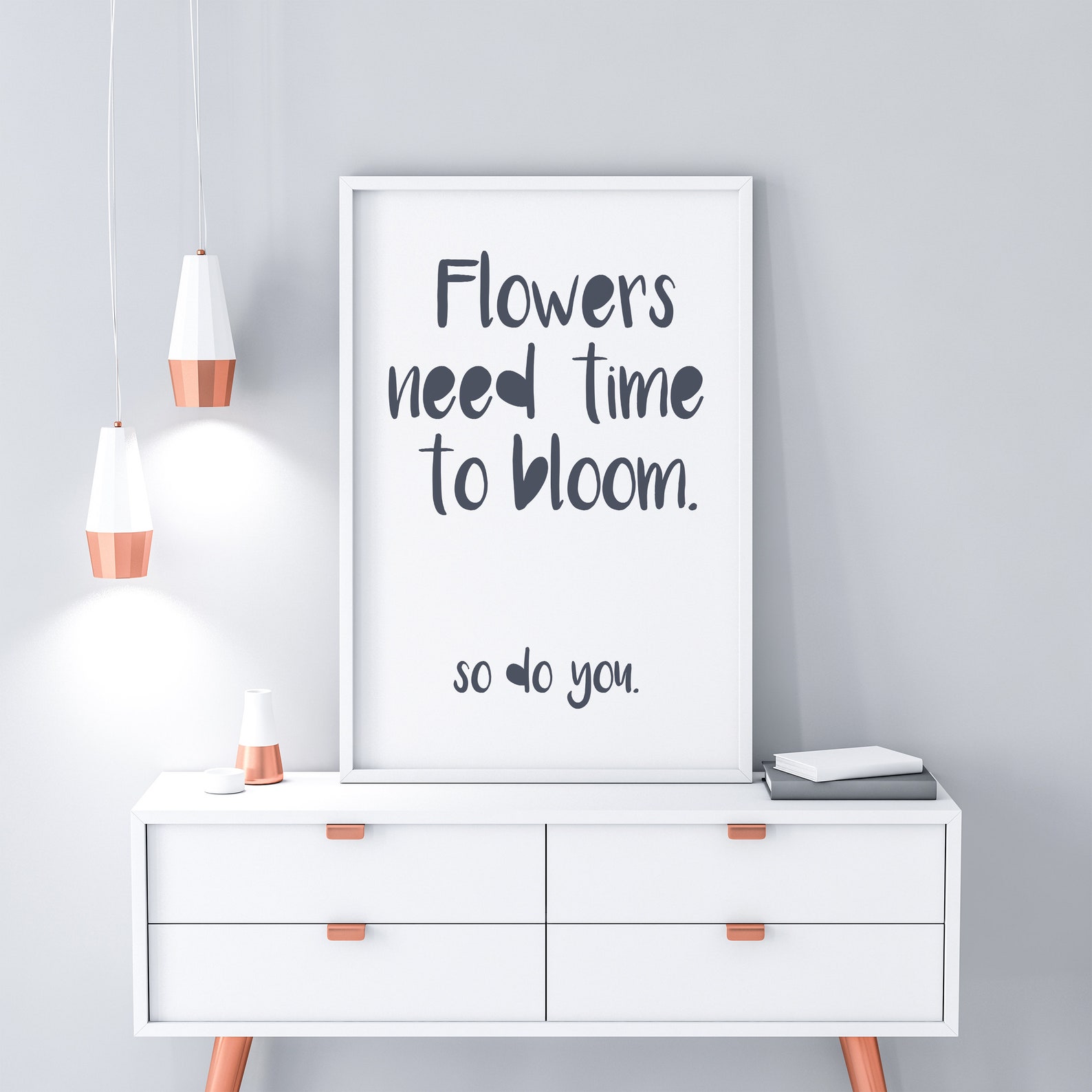 Flowers Need Time to Bloom so Do You Printable Art Etsy