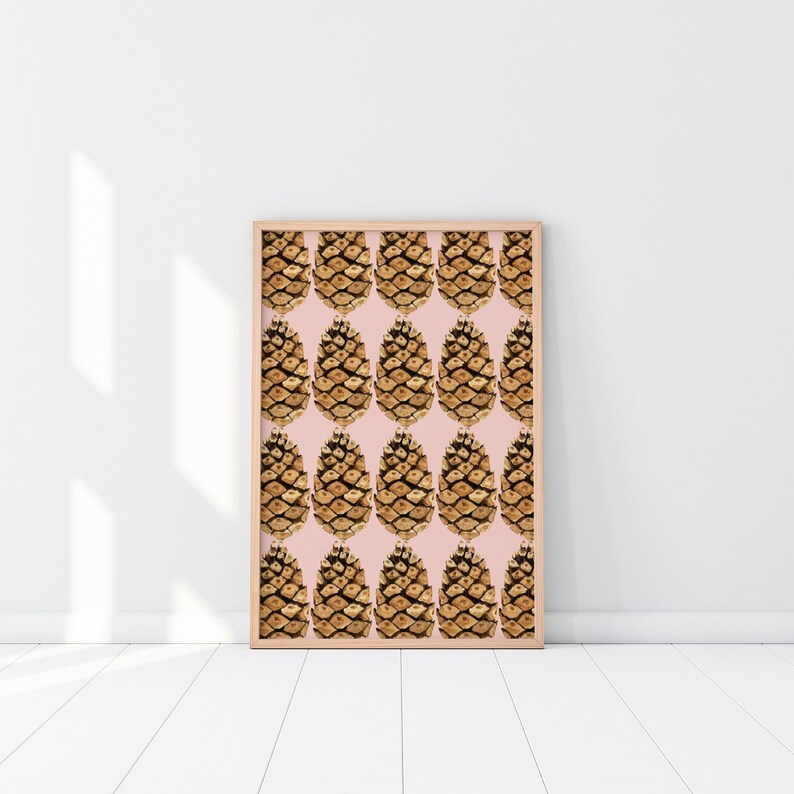 Pine Cone Pattern Printable Art - Etsy