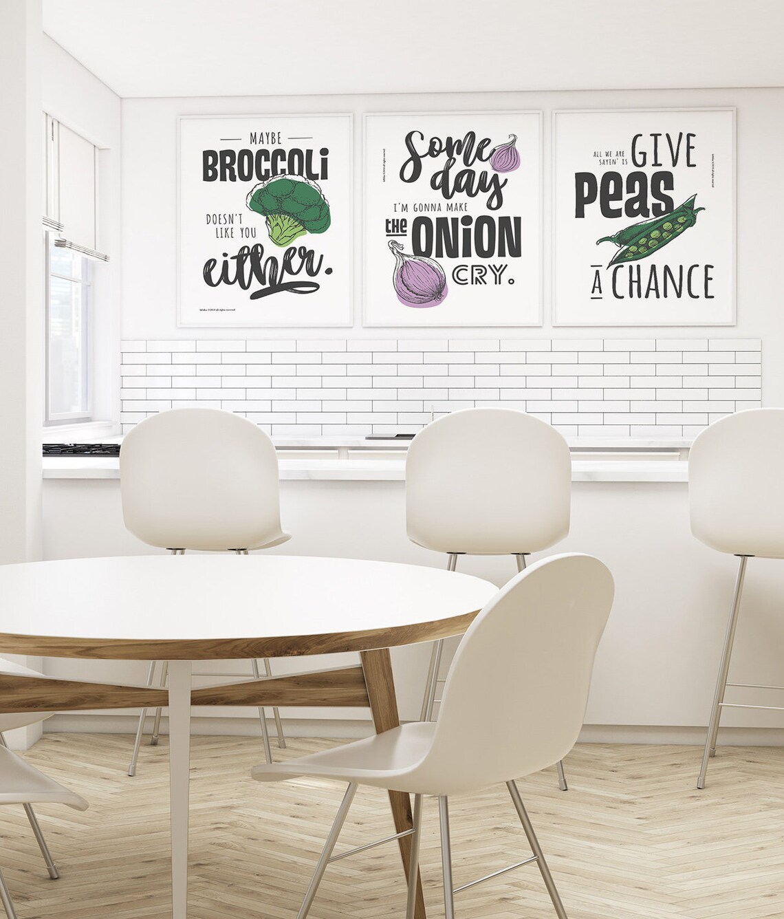 A Set of 3 Prints for the Kitchen Printable Art Etsy