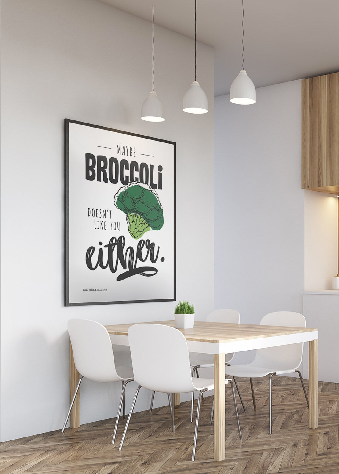 Maybe Broccoli Doesn't Like You Either Printable Art - Etsy Israel